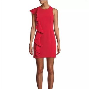 Cinq a Sept Kim Berlin cocktail dress brick red